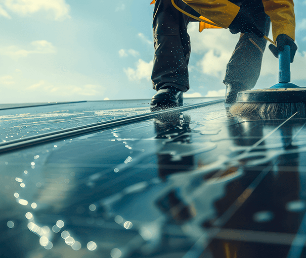 Solar panel cleaning